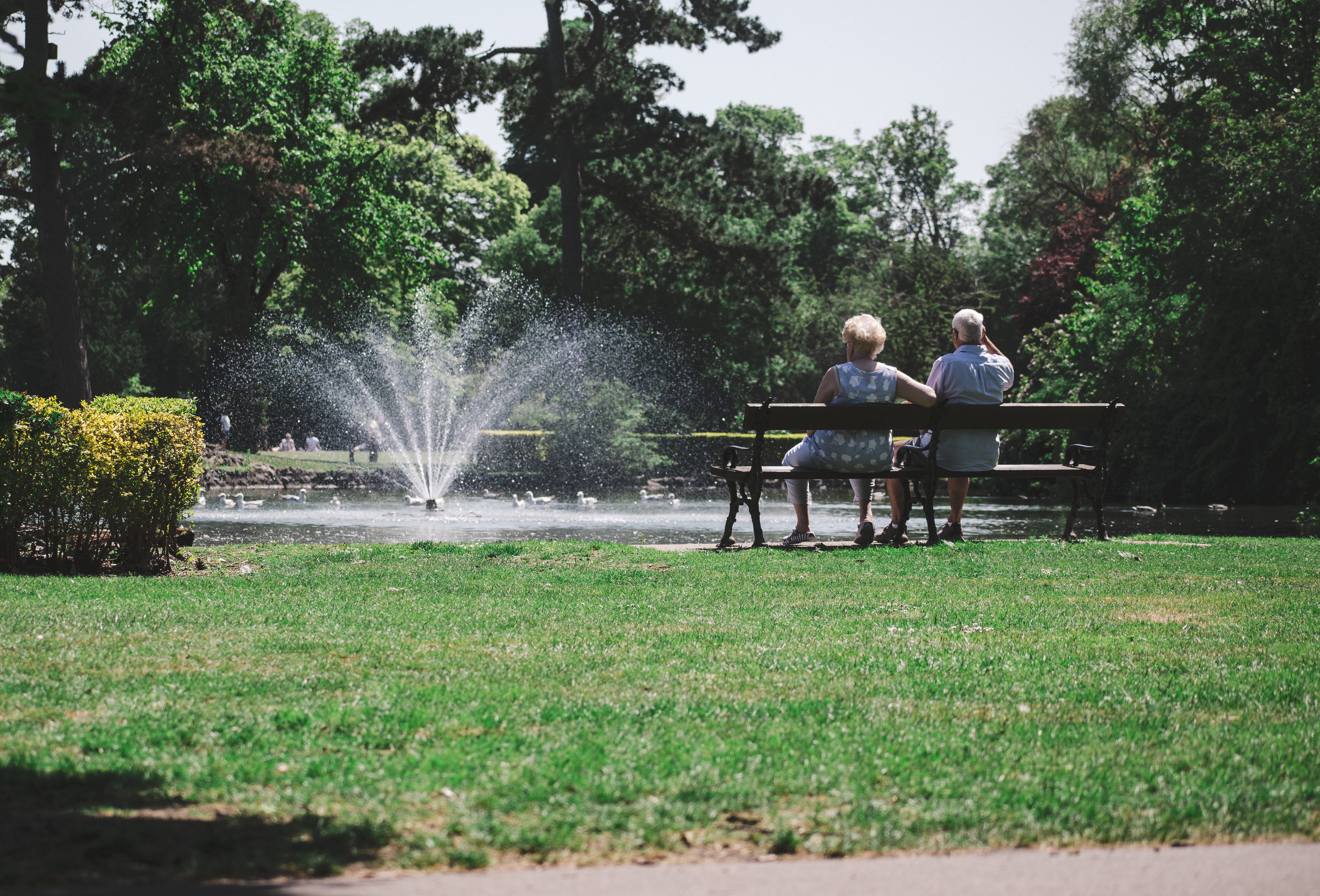 Older couple enjoying peoples park